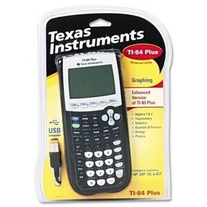Texas Instruments TI-84 Plus Graphing Calculator New Sealed with USB Cable Black